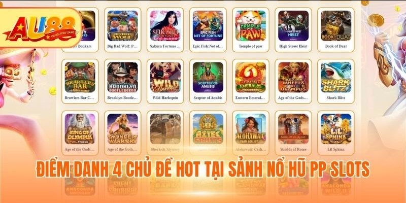 Điểm danh 4 chủ đề hot tại sảnh Nổ hũ PP Slots